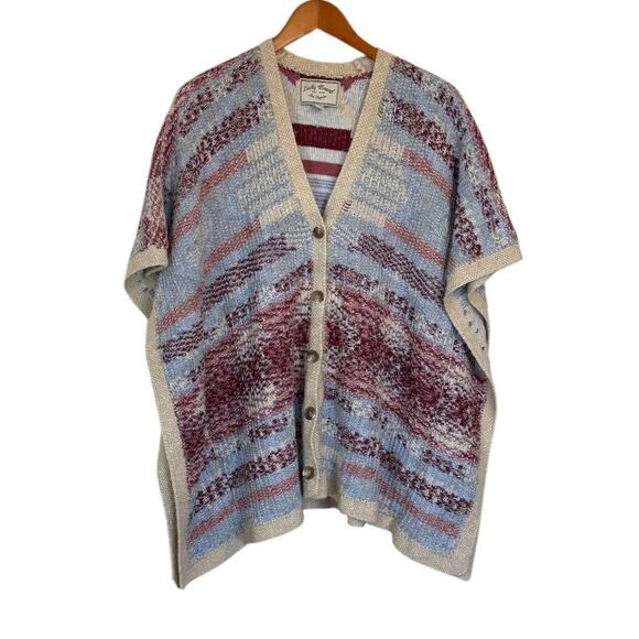 Not For Sale Lucky Brand‎ Cardigan Women One Size Blue Button Front Aztec - Picture 2 of 8